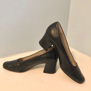 Black Leather Heels